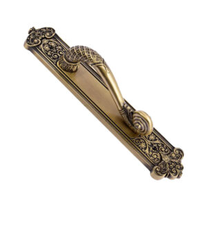 Badshah Brass Door Pull Handle on Plate
