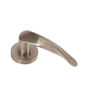 Canon on Rose Brushed Nickel Brass Door Lever Handle Contemporary on Rose