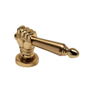 Clara on Round Rose Gold Stain  Brass Door Lever Handle Classic on Rose