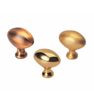 Oval  Brass Cabinet Knob