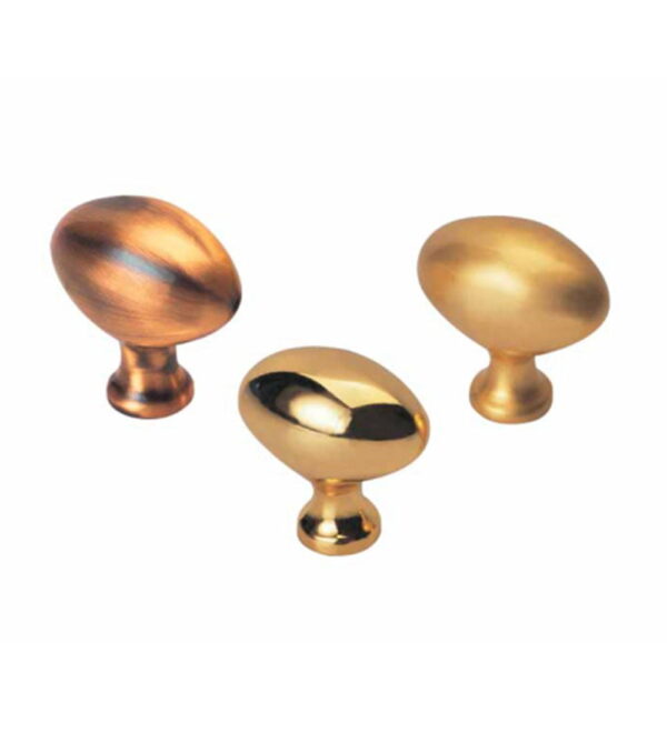 Oval  Brass Cabinet Knob