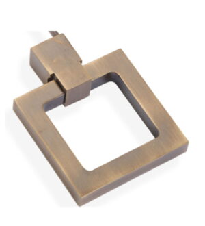 Ring Pull Square Brass Cabinet Ring / Drop Pull