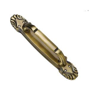 Divine Brass Door Pull Handle on Plate