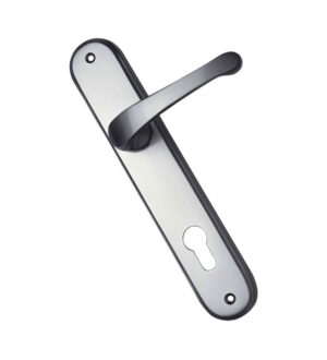 Economy Silk Appeal Brass Door Lever Handle Contemporary on Plate