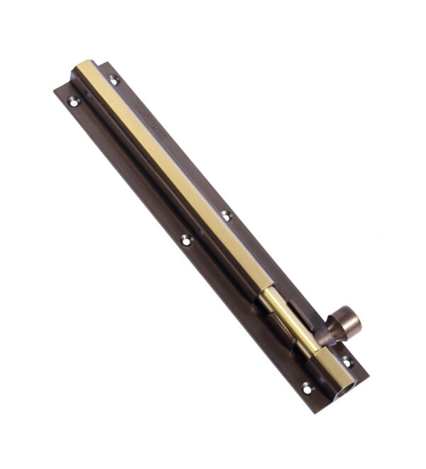 VX Medium Antique Gold (9mm Rod Size) Brass Tower Bolt