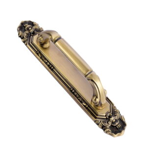 Aliya Brass Door Pull Handle on Plate