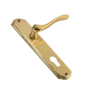 Citylong Gold Stain Brass Door Lever Handle Contemporary on Plate