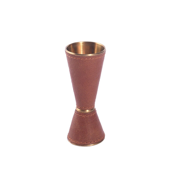 Bar Tray Set Tan/PVD Gold Brass - Image 4